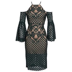 Mila Off the Shoulder Lace Cutout Midi Dress!!